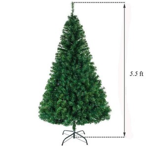 lot 95001 image: 5-8ft Artificial Christmas Tree with Stand for Indoor and Outdoor Holiday Decoration - 5.5 Foot