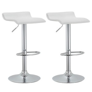 lot 95040 image: Modern Adjustable Bar Stools (Set of 2)