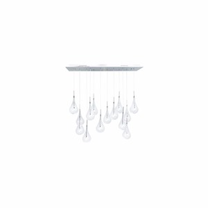 lot 95045 image: Modern Glass Drops Chandelier  14 Light