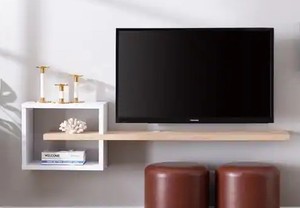 lot 95069 image: Penny Modern Wall-Mount Media Shelf