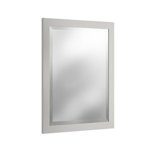 lot 95078 image: Alaterre 24-inch Dove Gray Bath Wood Frame Vanity Mirror