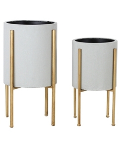 lot 95086 image: Nabila Mid Century Planters (Set of 2)