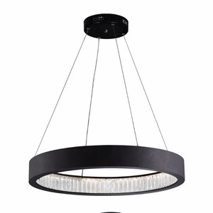 lot 95098 image: CWI Lighting. LED Chandelier Matt Black.