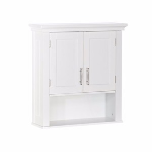lot 95101 image: RiverRidge Somerset Collection 2-Door Bathroom Storage Wall Cabinet, White