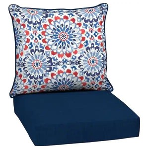 lot 95209 image: Arden Selections Clark Outdoor Deep Seat Set - 46.5 in L x 24 in W x 5.75 in H