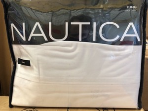 lot 95213 image: Nautica Cotton Percale Sheet Set, King, White