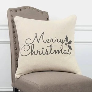lot 95214 image: Rizzy Home Holiday sentiment Natural Decorative Poly Filled Pillow - 20x20