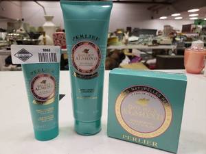 lot 1863 image: Perlier Golden Almond Nourishing Body Balm, Shower Cream and Lotion
