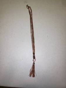 lot 1866 image: Joan Rivers Rose Gold Polished Tassel Necklace with 3 Extender