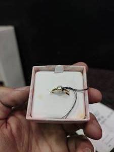 lot 1790 image: Diamonique .25 Carat Bezel Set Toe Ring -- 14k Gold