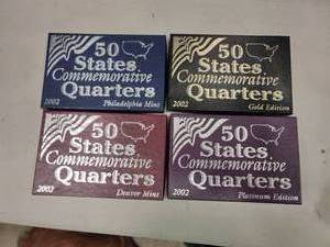lot 1803 image: Lot of 4 Boxes of 2002 Commemorative State Quarters
