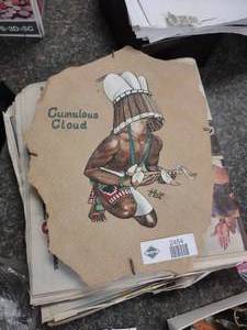 lot 2454 image: Cumulous Cloud Native American Artwork on Stone