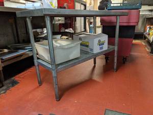 lot 3230 image: Stainless Steel Prep Table