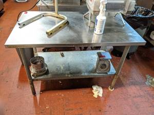 lot 3246 image: Stainless Steel Prep Table, Contents Not Included