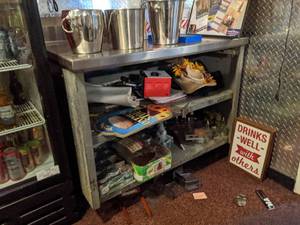 lot 3303 image: Stainless Steel Table, Contents Not Included