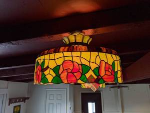 lot 3384 image: Mosaic Light Fixture, Buyer Responsible For Removal