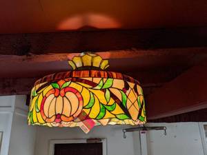 lot 3385 image: Mosaic Light Fixture, Buyer Responsible For Removal