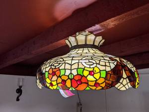 lot 3387 image: Mosaic Light Fixture, Buyer Responsible For Removal