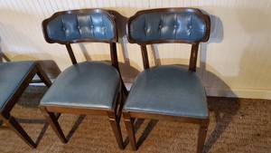 lot 3394 image: (2) Blue Dining Chairs