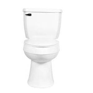 lot 27251 image: AquaSource Henshaw White WaterSense Labeled Elongated Chair Height 2-piece Toilet 12-in Rough-In Size