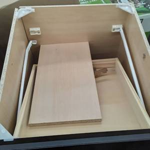 lot 30382 image: Black One Drawer Cabinet