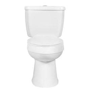 lot 30383 image: AquaSource White WaterSense Labeled Dual Elongated Chair Height 2-piece Toilet 12-in Rough-In Size