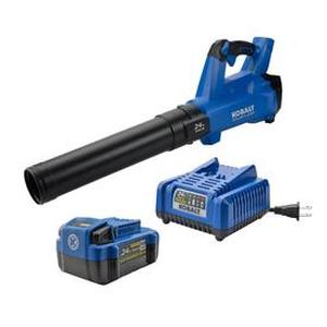 lot 34287 image: Kobalt 24-Volt Lithium Ion 410-CFM 100-MPH Brushless Cordless Electric Leaf Blower (Battery Included)