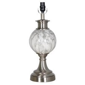 lot 34295 image: allen  roth 21.5-in 3-Way Brushed Nickel Lamp Base