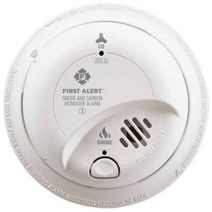 lot 35460 image: First Alert Hardwired Smoke and Carbon Monoxide Detector with Battery Backup White