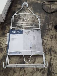lot 35516 image: StyleSelections Shower Caddy, White Finish