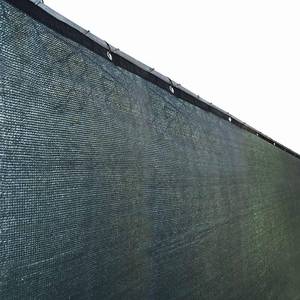 lot 34235 image: ALEKO Green Fence Privacy Screen Mesh Fabric with Grommets - 50 feet long x 6 feet tall