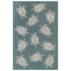 lot 34239 image: Liora Manne Carmel Seaturtles IndoorOutdoor Rug Retail$361.49