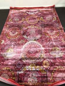 lot 34255 image: Unique Loom Havana Collection Polypropylene Red 5x8 Area Rug