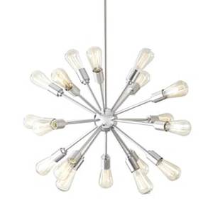 lot 38794 image: Style Selections 18-Light Brushed Nickel Chandelier