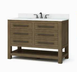lot 6724 image: Allen Roth 48 Inch Kennilyon Vanity Damaged Crack in Top