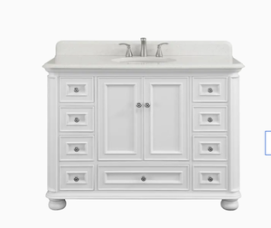 lot 6725 image: Wrightsville 48-In Vanity and 48-In Stone Top With Backsplash