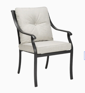 lot 30379 image: 4x Style Selections Elliot Creek Slate Metal Dining Chairs Stationary Gray