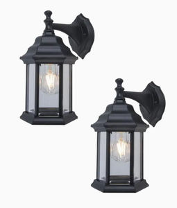 lot 34307 image: ProjectSource Set of 2 Wall Lanterns