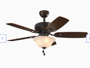 lot 34323 image: Harbor Breeze Sage Cove Oil Rubbed Bronze Finish Ceiling Fan