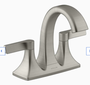 lot 35456 image: Kohler Maxton Brushed Nickel 2-handle 4-in Centerset Bathroom Faucet