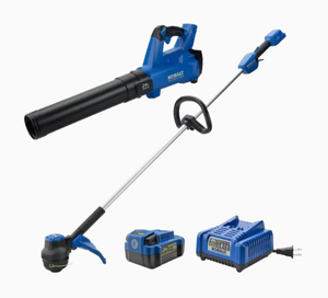 lot 35459 image: Kobalt 24v Max Brushless Cordless Blower & String Trimmer Combo Kit 856457