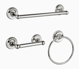 lot 35511 image: Allen  Roth Designer II Bathroom Hardware Set Chrome Finish