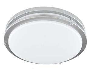 lot 39533 image: Good Earth 4-light Led Flush Mount Fixture Satin Nickel