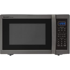 lot 6392 image: Sharp 1.4 Cu Ft 1100w microwave with 12.4 turntable, Sensor. Blue LED Display