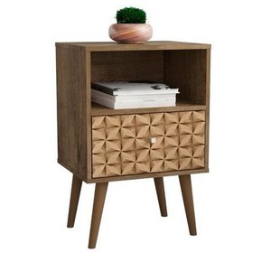 lot 6420 image: Liberty 1.0 Mid Century Modern 1 Drawer Nightstand