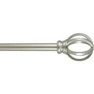lot 6376 image: Style Selections Adjustable Drapery Rod 28 in - 48 in brushed nickel finish