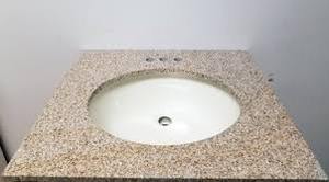 lot 6379 image: Desert Gold Granite Undermount Vanity Top
