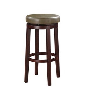 lot 6418 image: Copper Grove Bennery Backless Off-white Swivel Seat Bar Stool (Set of 2)
