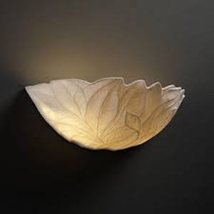 lot 6427 image: Copper Grove Willemstad 1-light Wall Sconce with Leaf Shade