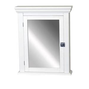 lot 6450 image: Zenith MC10WW White Medicine Cabinet With Decorative Pediment